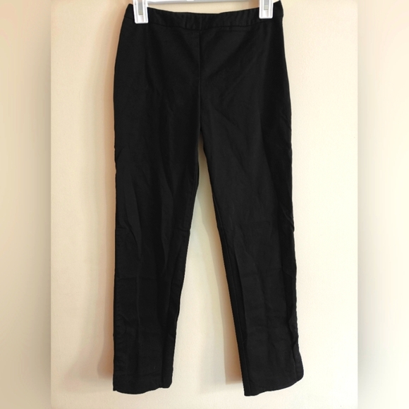 Ann Taylor Loft Stretch Women's Pants Tulip Hem Black‎ Trousers Slacks Straight - Picture 1 of 7